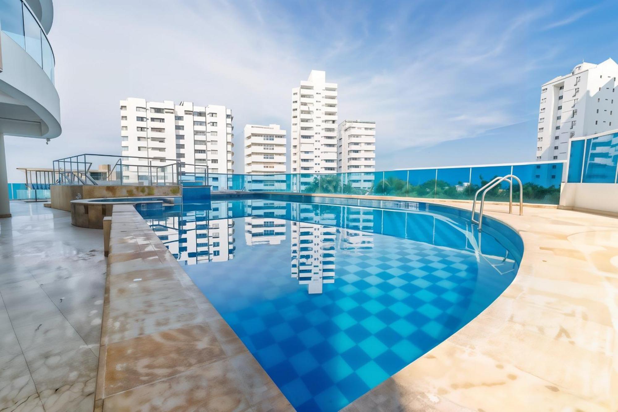 Un Espacio Sofisticado En Medio De El Laguito Edificio Poseidon Del Caribe Apartamento *